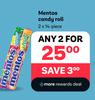   Mentos Candy Roll-For 2 x 14 Piece