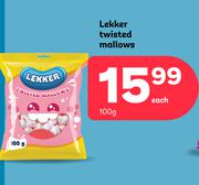   Lekker Twisted Mallows-100g Each