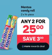   Mentos Candy Roll-For 2 x 14 Piece