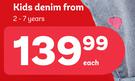 Kids Denim 2-7 Years-Each