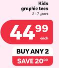Kids Graphic Tees 2-7 Years-Each