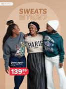 Women's Graphic Fleece Tops XS-XXL-Each