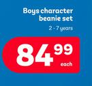 Marvel Boys Character Beanie Set 2-7 Years-Each