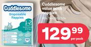 Cuddlesome Value Pack Nappies-60s, 54s, 52s, 50s Per Pack