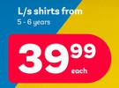 Student Prince L/S Shirts 5-6 Years-Each