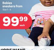 Babies Sneakers Size 1-4-Each