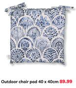 Outdoor Chair Pad 40 x 40cm