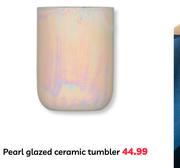    Pearl Glazed Ceramic Tumbler