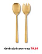 Gold Salad Server Set