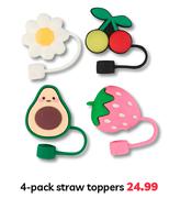 4 Pack Straw Toppers