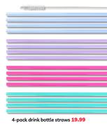 4 Pack Drink Bottle Straws