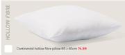 Continental Hollow Fibre Pillows 65 x 65cm
