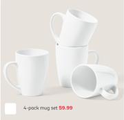 4 Pack Mug Set
