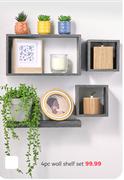 4 Pc Wall Shelf Set