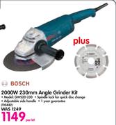 Bosch 2000W 230mm Angle Grinder Kit GWS20-230-Per Kit