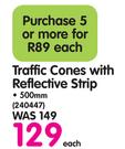 Traffic Cones With Reflective Strip-500mm Each