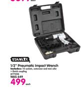 Stanley 1/2" Pneumatic Impact Wrench-Each