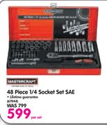 Mastercraft 48 Piece 1/4 Socket Set SAE-Per Set