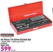 Mastercraft 46 Piece 1/4 Drive Socket Set 3043-Per Set