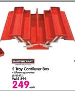 Mastercraft 5 Tray Cantilever Box-Each