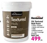 Homestead Textured Wall Paint-20L