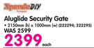 Xpanda DIY Aluglide Security Gate-2150 x 1000mm