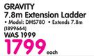 Gravity 7.8m Extension Ladder DMS780