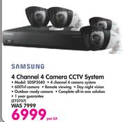 Samsung 4 Channel 4 Camera CCTV System SDSP3040