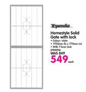 Xpanda Homestyle Solid Gate With Lock