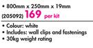 Dolle Shelf Kit-800mm (L) x 250mm (W) x 19mm (D)