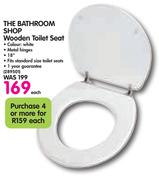 The Bathroom Shop Wooden Toilet Seat