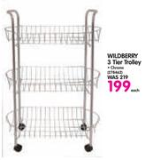 Wildberry 3 Tier Trolley Chrome