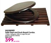 Wildberry Toilet Seat And Duck Board Combo