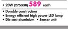 Eurolux 20W LED Floodlight With Sensor-Each
