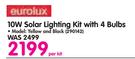 Eurolux 10W Solar Lighting Kit With 4 Bulbs-Per Kit