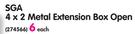 SGA 4x2 Metal Extension Box Open-Each