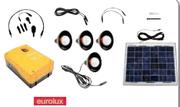 Eurolux 10W Solar Lighting Kit With 4 Bulbs-Per Kit