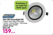 Major 5W LED Downlight Kit-Per Kit