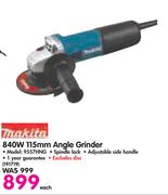 Makita 840W 115mm Angle Grinder 9557HNG