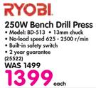 Ryobi 250W Bench Drill Press BD-513