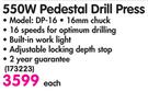Ryobi 550W Pedestal Drill Press DP-16