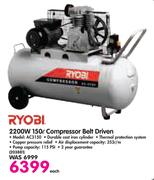 Ryobi 2200W 150L Compressor Belt Drive AC3150