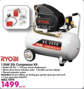 Ryobi 1.5kW 50L Compressor Kit KIT 201
