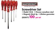 Mastercraft Screwdriver Set SCJ6-Per Set