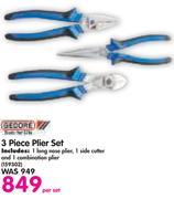 Gedore 3 Piece Plier Set-Per Set