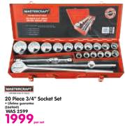 Mastercraft 20 Piece 3/4" Socket Set-Per Set