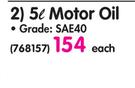 Castrol 5Ltr Motor Oil Grade SAE40-Each