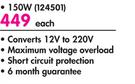 Moto 150W Power Inverter