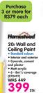 Homestead 20Ltr Wall and Ceiling Paint