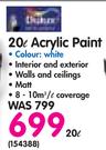 Dulux 20Ltr Acrylic Paint